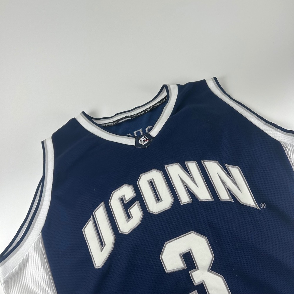 Colosseum Men's XXL Y2K UConn Huskies Basketball Jersey Navy Blue Stitched